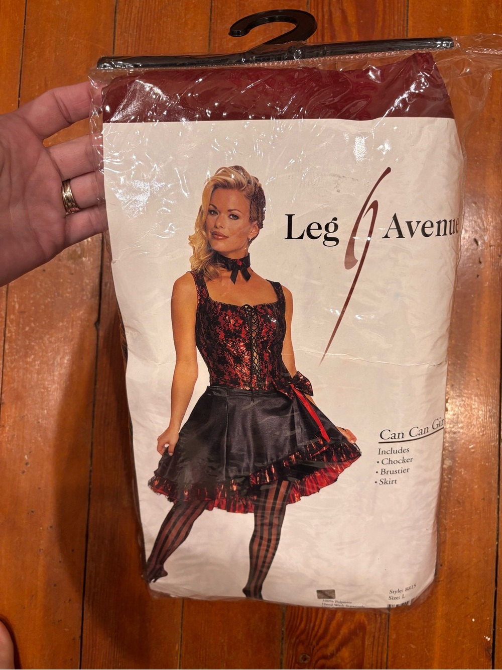 “Can Can Girl” Costume Women’s L Red Black Saloon Burlesque Western NIP - Picture 4 of 10
